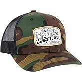 Salty Crew Men's Graphic Logo Retro Trucker Hat - Unisex Adjustable Baseball Hat for Adults - Premium Cotton