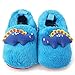 Delebao Baby Boys Girls Non Slip Rubber Sole Cartoon Plush Slippers Crib Shoes (18-24 Months, Blue Dinosaur)