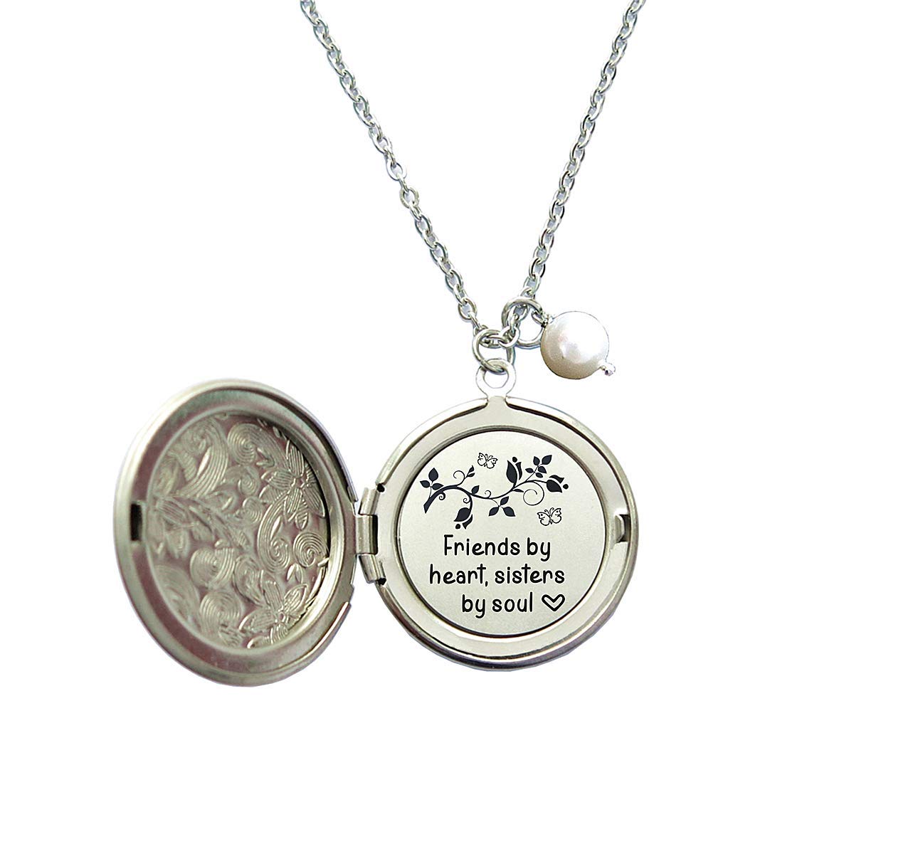 Djwindfyunbiological Sister Jewelry Soul Sisters Gift Long Locket