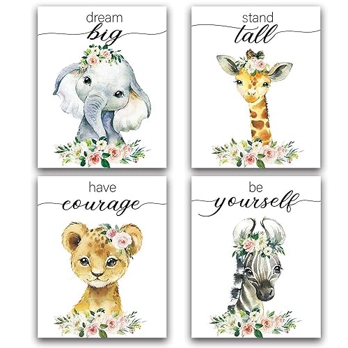 Elephant Flower Inspirational Words Woodland Crown Animals