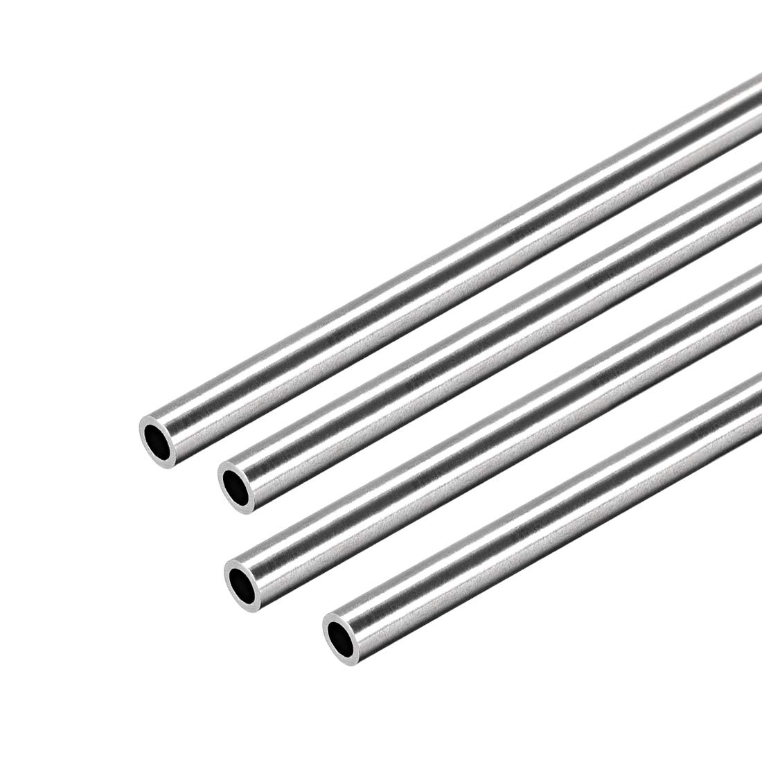 uxcell 304 Stainless Steel Round Tubing 5mm OD 0.8mm Wall Thickness 250mm Length Seamless Straight Pipe Tube 4 Pcs