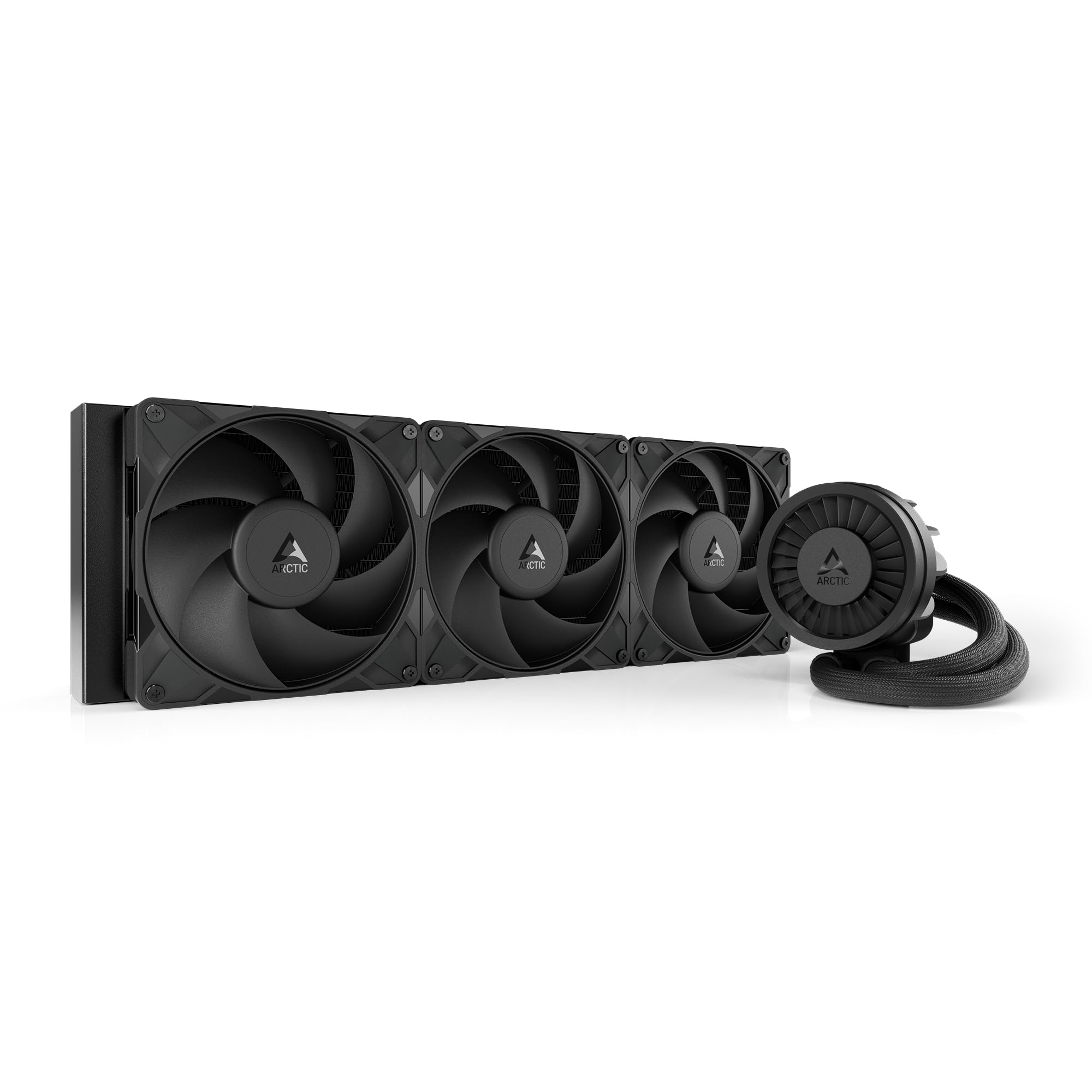 Photo 1 of ARCTIC Liquid Freezer III Pro 420 - AIO CPU Cooler, 3 x 140 mm Water Cooling, 38 mm Radiator, PWM Pump, VRM Fan, AMD AM5/AM4, Intel LGA1851/1770 Contact Frame - Black