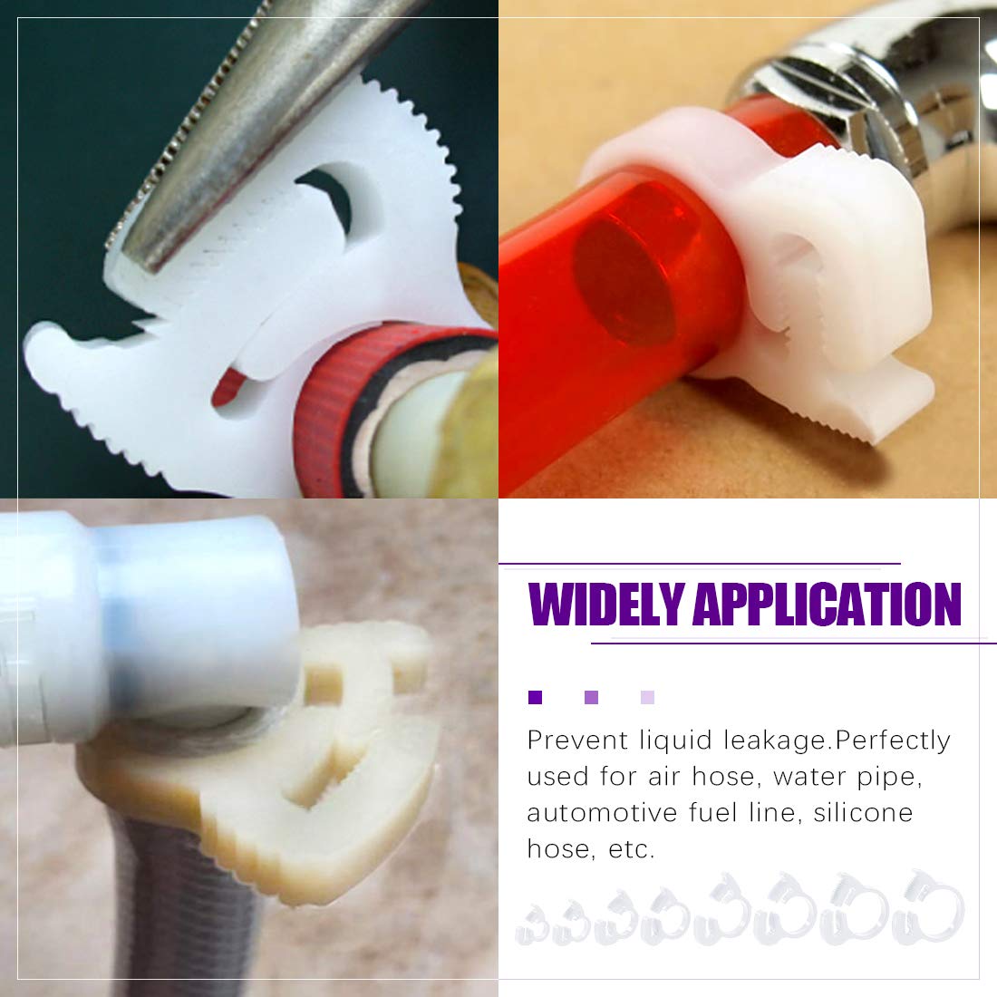 Electrical Agricultural Marine Swpeet 48Pcs 8 Sizes Heavy Duty White