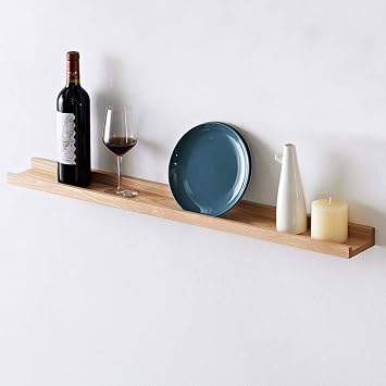 Hausdeco Floating Wall Shelves Modern Picture Shelves Floating Ledge Shelves American Hickory Wooden Long Floating Shelf 35 Inches Amazon In Home Kitchen