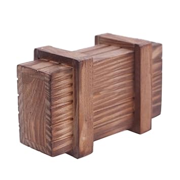 VIPECO Durable Compartment Magic Wooden Puzzle Box Puzzle Wooden Secret Trick Material: Wooden.