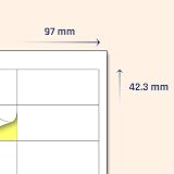 TownStix 12 Per Sheet 25 Sheets A4 White Sticker Labels 97 x 42.3mm view 2