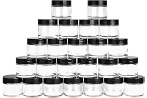 11 HOA KINH 2 oz Glass Jars with Lids, Hoa Kinh 24 Pack Air Tight Leak Proof Small Clear Transparent Cosmetic Glass Jars - White Inner Seal Lid for Handmade Lotions, Creams, Body Butter, Candle, Crafts Storage