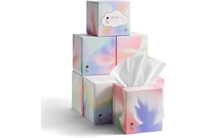 Bc Babycare Lotion Ultra Soft Facial Tissues, 8 Cube Boxes, Hypoallergenic, Plant-based Materials, Clean Gentle Baby Essentials, 60 Tissues Per Box, 5-Ply