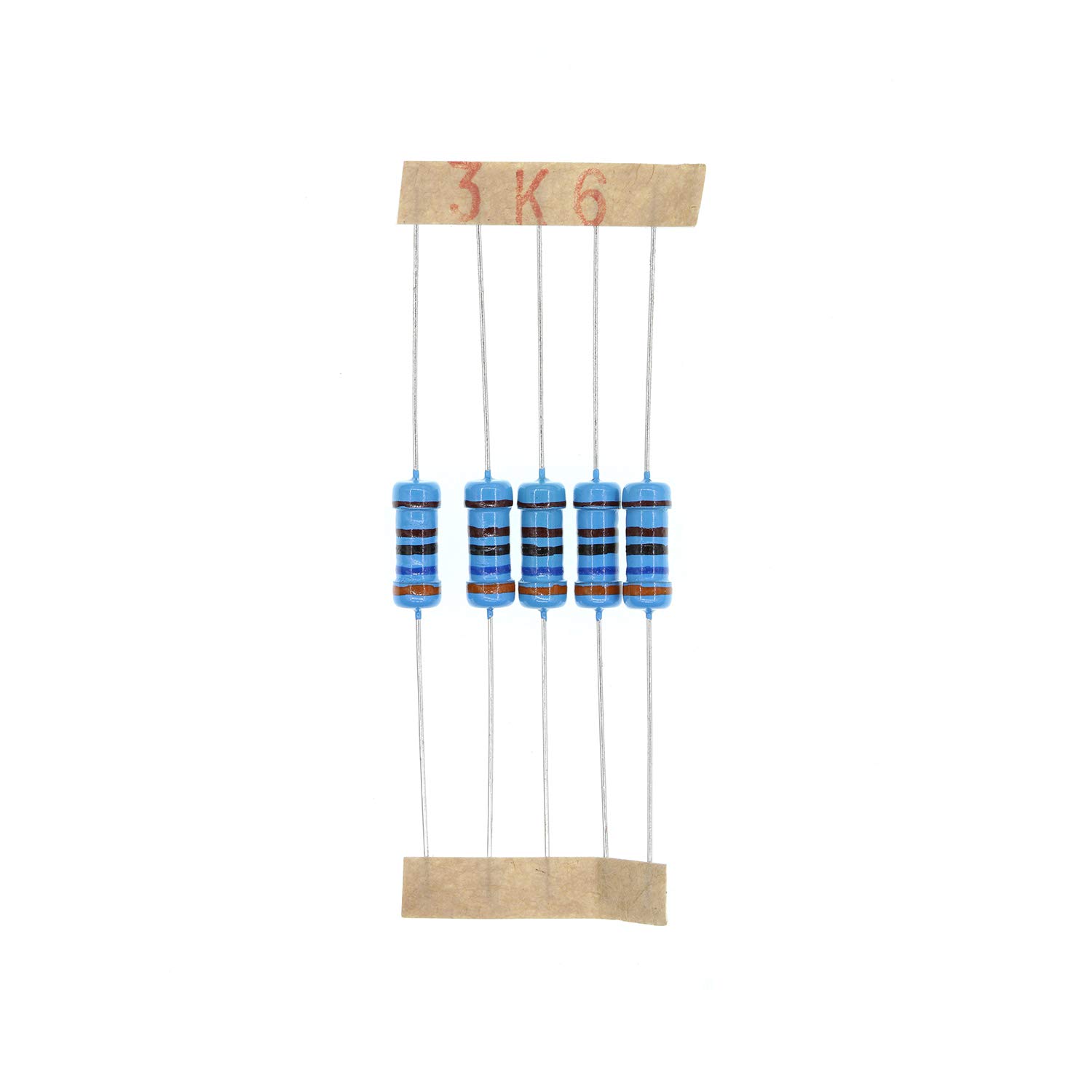 HUABAN 100PCS 1 Watts 1W 3K6 Ohm 1% Metal Film Resistor