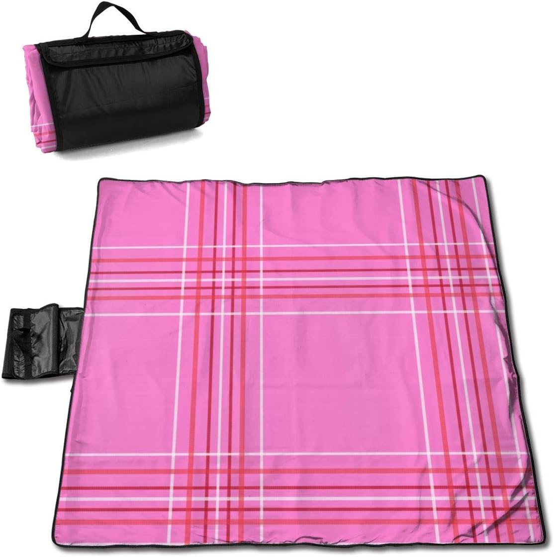 Buffalo Check Plaid Pattern Bubblegum Picnic Blanket