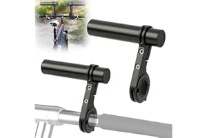 OMASUNB Aluminum Alloy Bike Handlebar Extender, Bike Handlebar Extender with Mounting Clamp Bracket, Super Long Bracket Handlebar Extender Accessories for Bicycle and Motorcycle Handle (2 black)