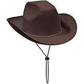 Beistle Felt Cowboy Hats – Western Headwear Birthday, Photo Booth & Halloween Costume Accessories