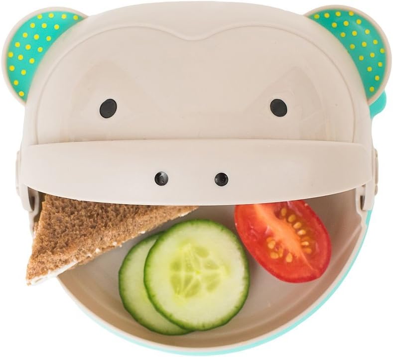 Taf Toys Mealtime Monkey – Hide & Eat Plate for Baby and Toddler. Peek-A-Boo Plate for Finger Food Eating