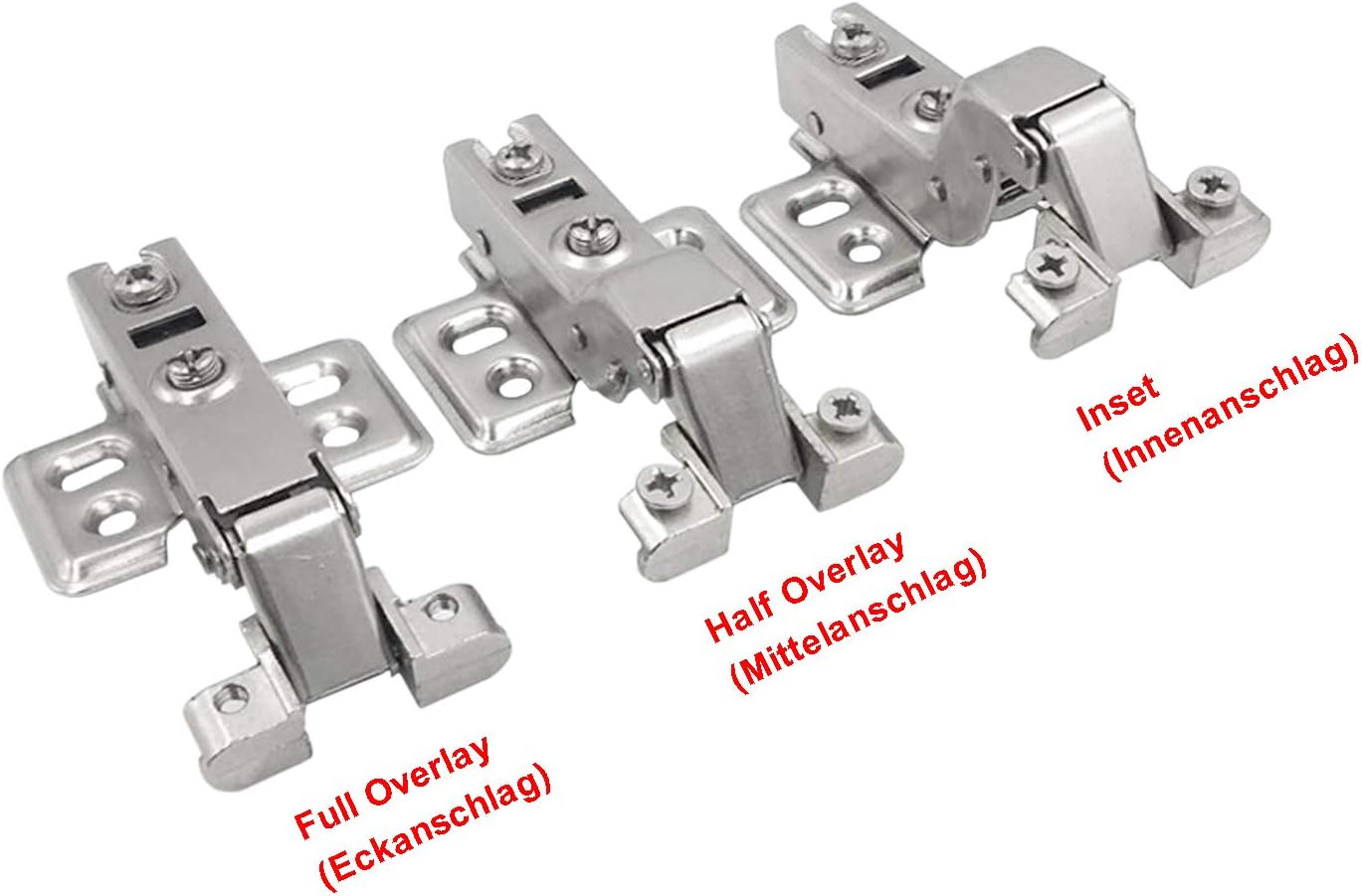 LOOTICH 95 Degree Inset Hinge for Aluminum Framed Doors Hinges with Hydraulic Damper for Kitchen Cabinet Cupboard Door Pack of 8 - Image 5