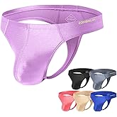 ZONBAILON Men's Thong Underwear G-Strings Silk Bikini Underwear Pouch Athletic Panties Pack M L XL 2XL