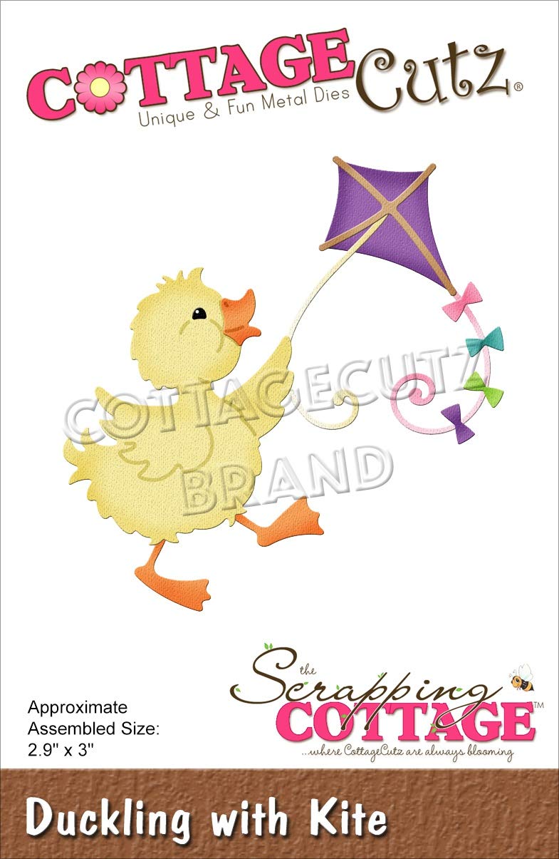 SCRAPPING COTTAGE INC COTTAGECUTZ Dies Duck, Duckling W/Kite 2.9"X3", One Size