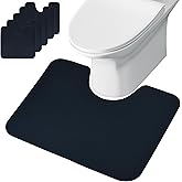 Peppry 10Pcs Disposable Toilet Mats U-Shaped 24x20, Toilet Floor Protector from Urine, Toilet Rug Mat Bulk for Bathroom Non Slip Quick Dry