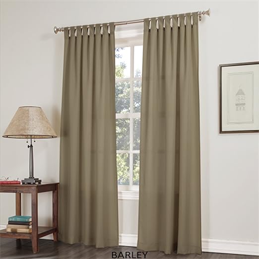 Amazon Com Lichtenburg And Co Jacob Basic Solid Tab Top Curtain