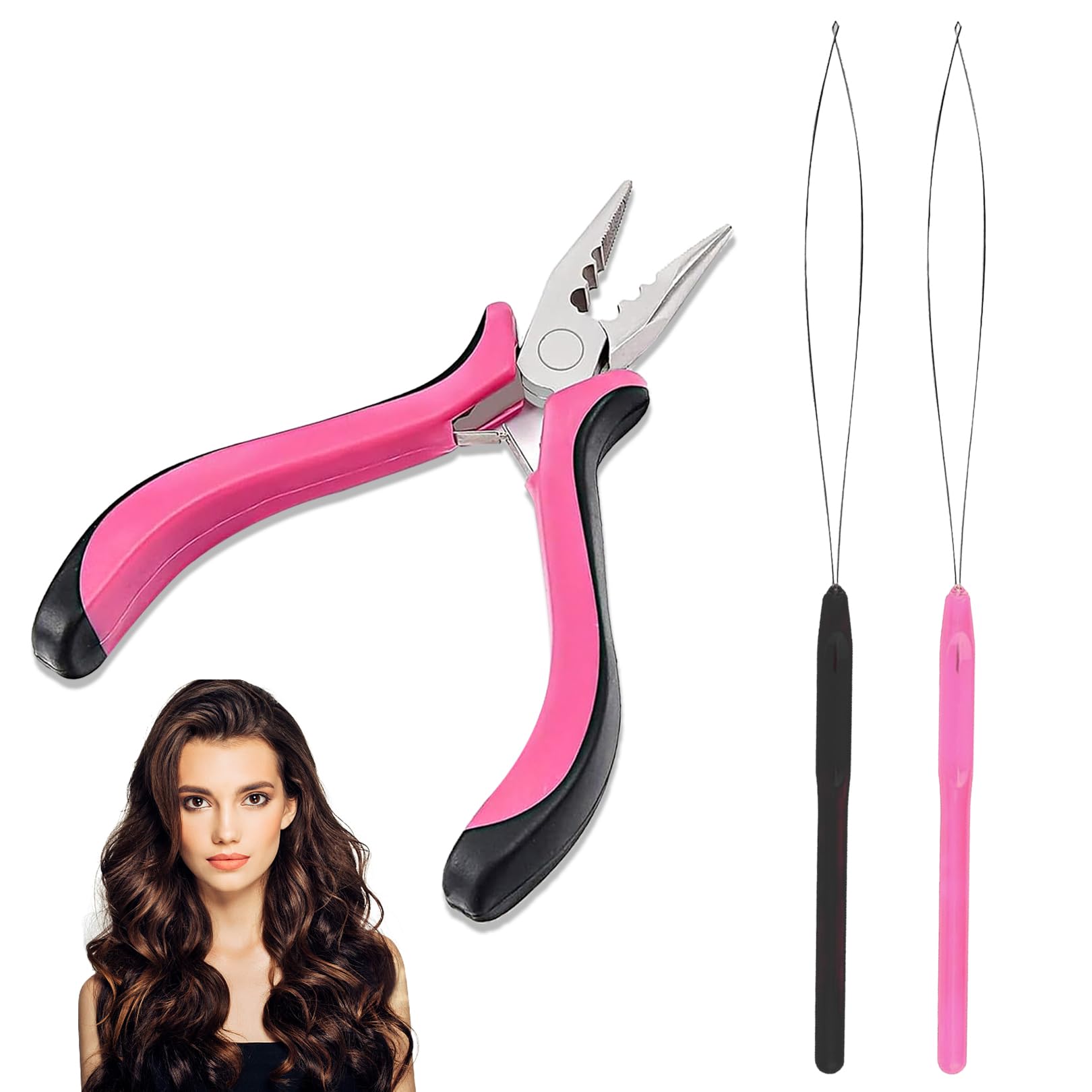 Professional Hair Extension Pliers Kit - Mini Removal Tool for Females