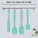 NileHome Silicone Spatula Set 4 Pcs Food Grade Heat Resistant Turquoise view 5