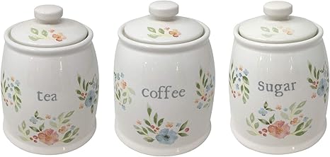 green tea and coffee canisters