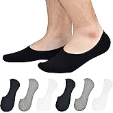 JORMATT Mens Truly No Show Socks With Non Slip Grips,Women Cotton Low Cut Socks for Loafer Sneakers Boat Shoes