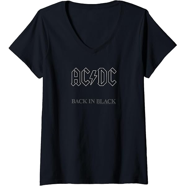 Amazon.com: AC/DC - Back in Black Album Artwork Short Sleeve T
