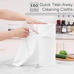 Homaxy Tear Away Dish Cloths Rolls, 40