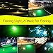 Underwater Night Fishing Light Green Submersible LED Lamp Bait Squid Fish Attracting Snook Light Dock Boat Light 12-24V 20ft Cord