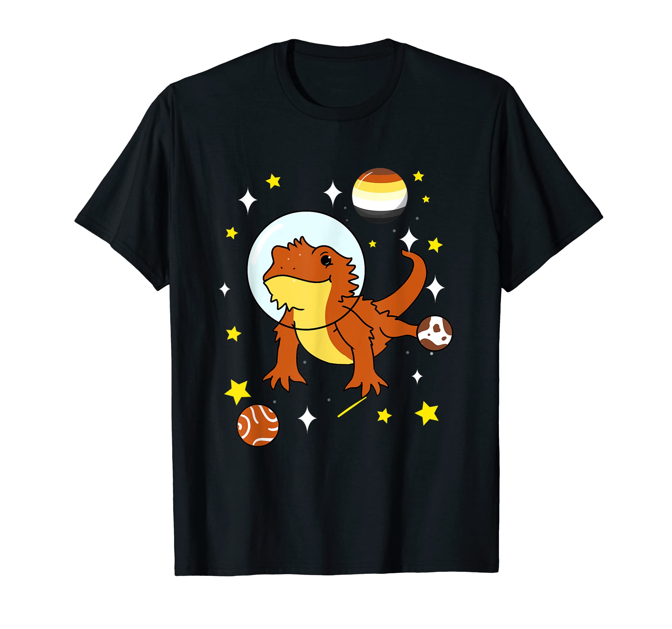 Gay Bear Bearded Dragon In Space Gay Bear Pride T-Shirt