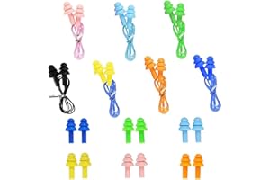 13 Pairs Silicone Ear Plugs, Reusable for Swimming, Sleeping and Noise Reduction