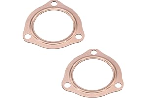 TAKPART 2 1/2" Copper Header Exhaust Collector Gaskets 2.5 inch Exhaust Gaskets Compatible for SBC BBC 302 350 454