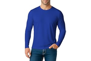 TMEEFEE Long Sleeve Rash Guard for Men: Dri Fit Sun Protection UPF 50+ Uv Cooling Moisture Wicking T-Shirt for Workout
