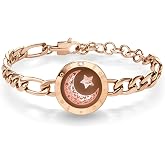 TOTWOO Sun and Moon Long Distance Touch Bracelets for Couples | Vibration &amp; Light Up Bracelet, Women's Fashion Smart Jewelry, Gifts for Girlfriend, One-to-One Bluetooth Pairing via App