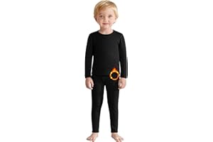 VZV 2T-5T Toddler Thermal Set for Boys Thermal Underwear for Kids Fleece Lined Toddler Base Layer Long Johns for Kids Boys