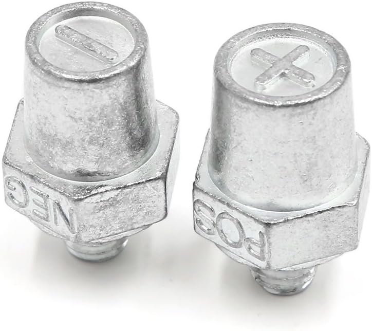 sourcing map 4 Pcs Positive Negative Car Battery Post Terminal Adapter Converters, Silver Tone, 12 x 10 x 2 cm - Image 3
