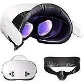 Saqico Facial Interface Face Pad Cover Compatible with Meta/Oculus Quest 3S Accessories, Comfort PU Face Cushion Face Pad Replacement for Quest 3S
