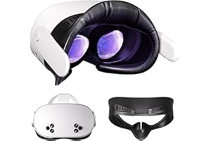 Saqico Facial Interface Face Pad Cover Compatible with Meta/Oculus Quest 3S Accessories, Comfort PU Face Cushion Face Pad Replacement for Quest 3S