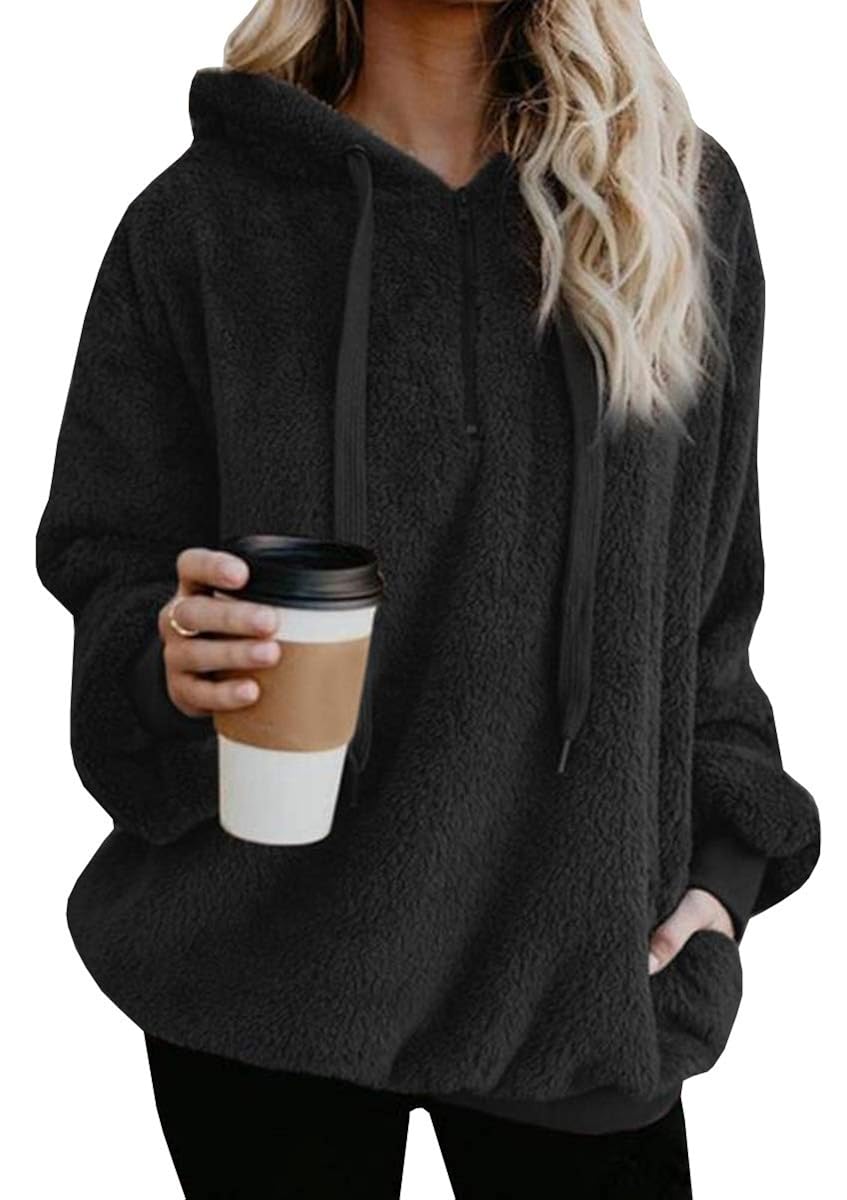 4 Zip Up Sherpa Pullover Hoodies 