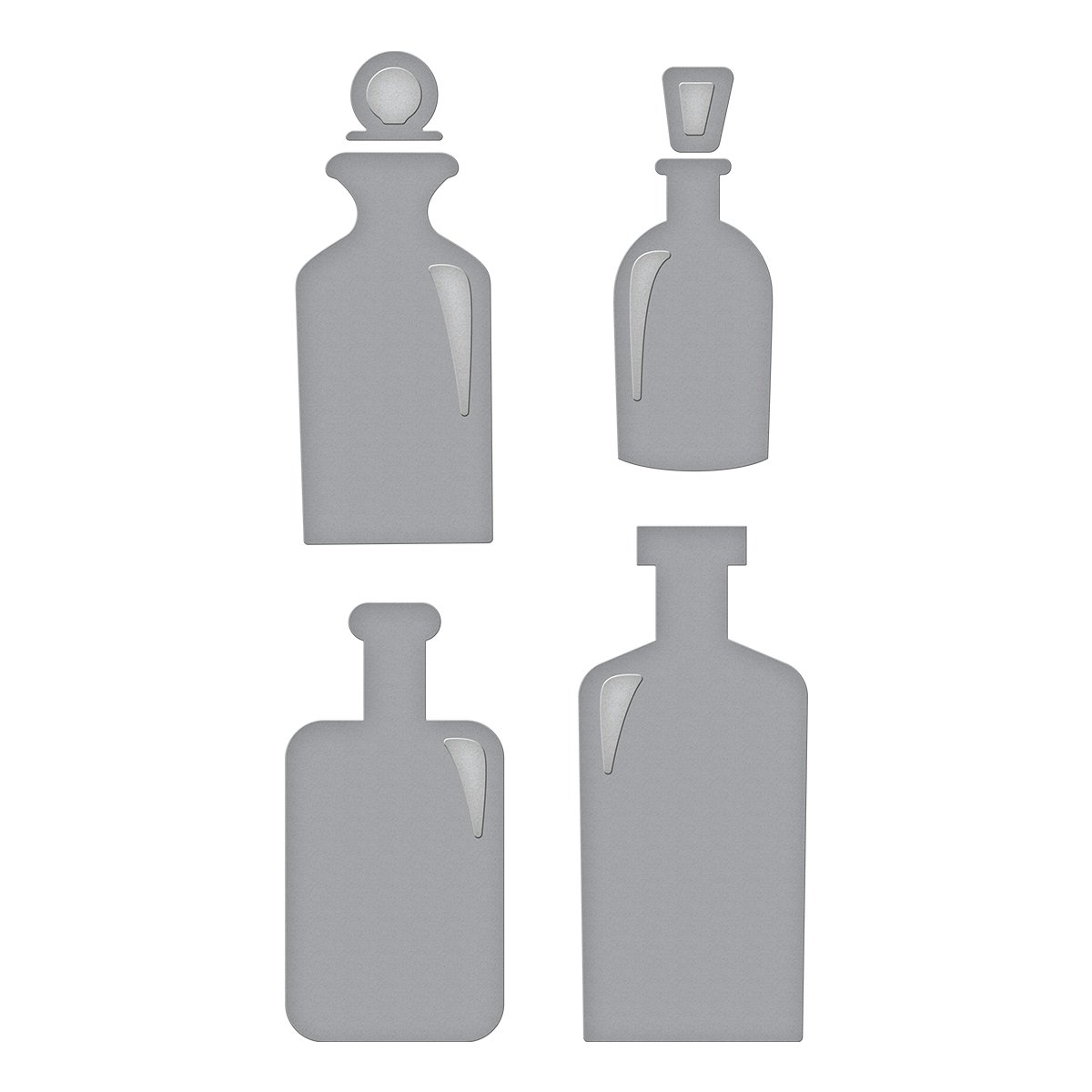 Spellbinders Bottles D-Lites Die, Metal, Brown, 17.1 x 8.8 x 0.2 cm