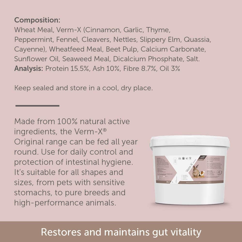 Verm-X Original All Natural Pellets for Rabbits Guinea Pigs and Hamsters. Approved for Use on Organic Farms. Supports Intestinal Hygiene. Vet Approved. Maintains Gut Vitality. Wormwood Free Recipe. ,VMX0153 - Image 3