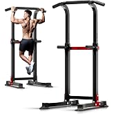 ZENOVA Pull Up Bar, Free Standing Dip Bar Station for Home Gym | Height Adjustable Power Tower Home Strength Training Fitness Workout Equipment