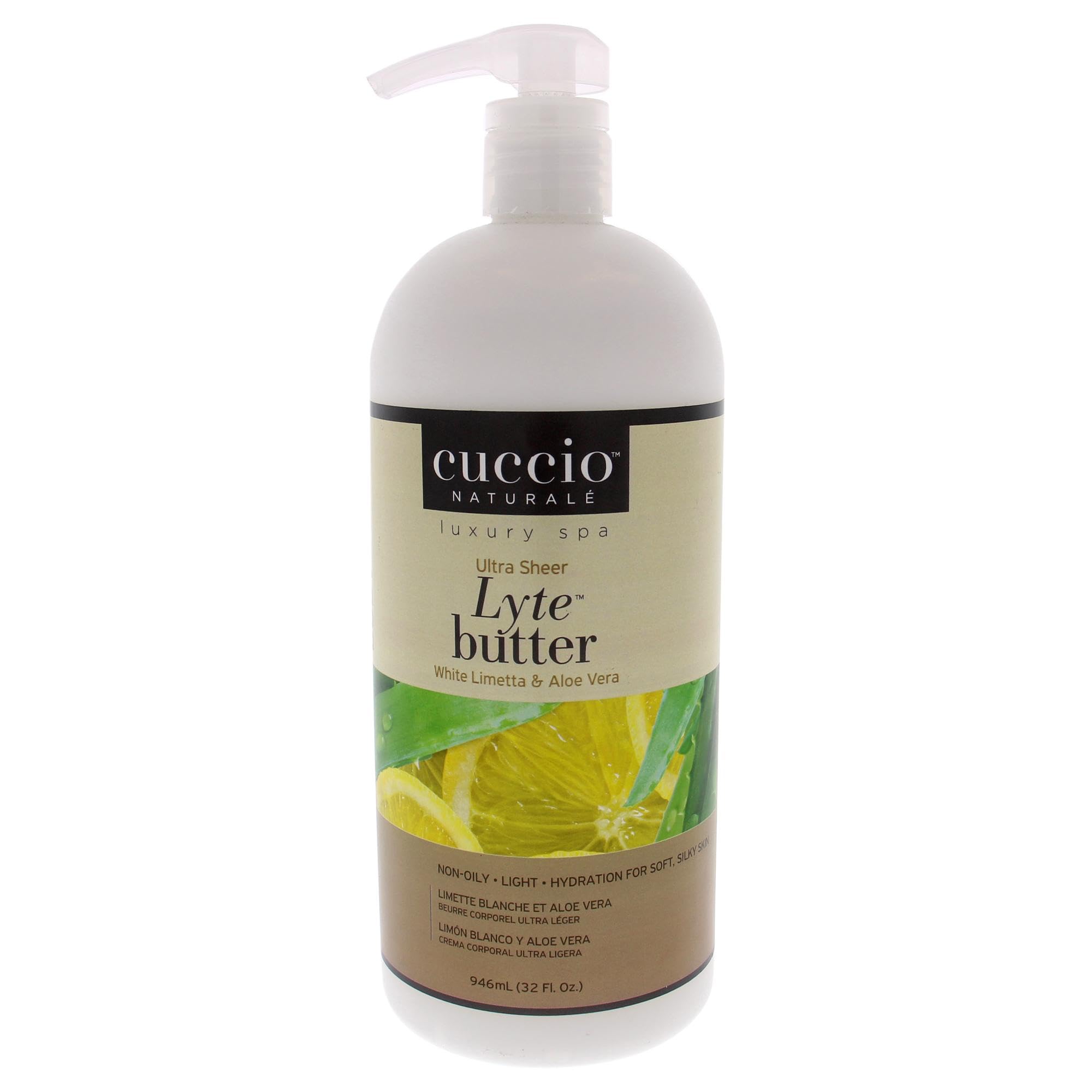 Cuccio White Limetta & Aloe Vera Lyte Body Butter 946ml (32oz)