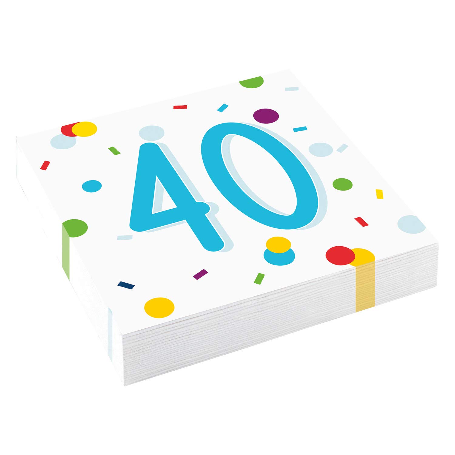 20 Confetti Birthday 40th Birthday Luncheon Napkins 33cm