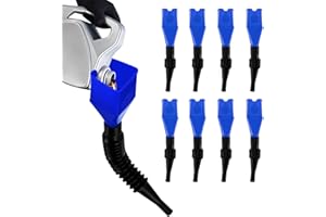 XhjzgcTech 8 Pcs Universal Flexible Oil Snap Funnel, with Extendable Flexible Spout, Flexible Draining Tool Snap Funnel Set, Plastic Funnel for Car Motorcycle Petrol Diesel Water Oil Funnel. - Blue