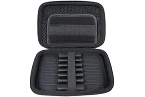 PETSTIBLE Darts Case Slim EVA Shell for Steel and Soft Tip Darts,Features Built-in Storage for Flights, Tips and Shafts