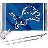 WinCraft Detroit Lions Flag Pole and Bracket Mount Kit