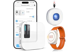 CallToU Wi-Fi Wireless Caregiver Pager Call Button for Elderly at Home , APP Emergency Alert for Seniors, Patients, and The Disabled (TY01WH-US 2-1)