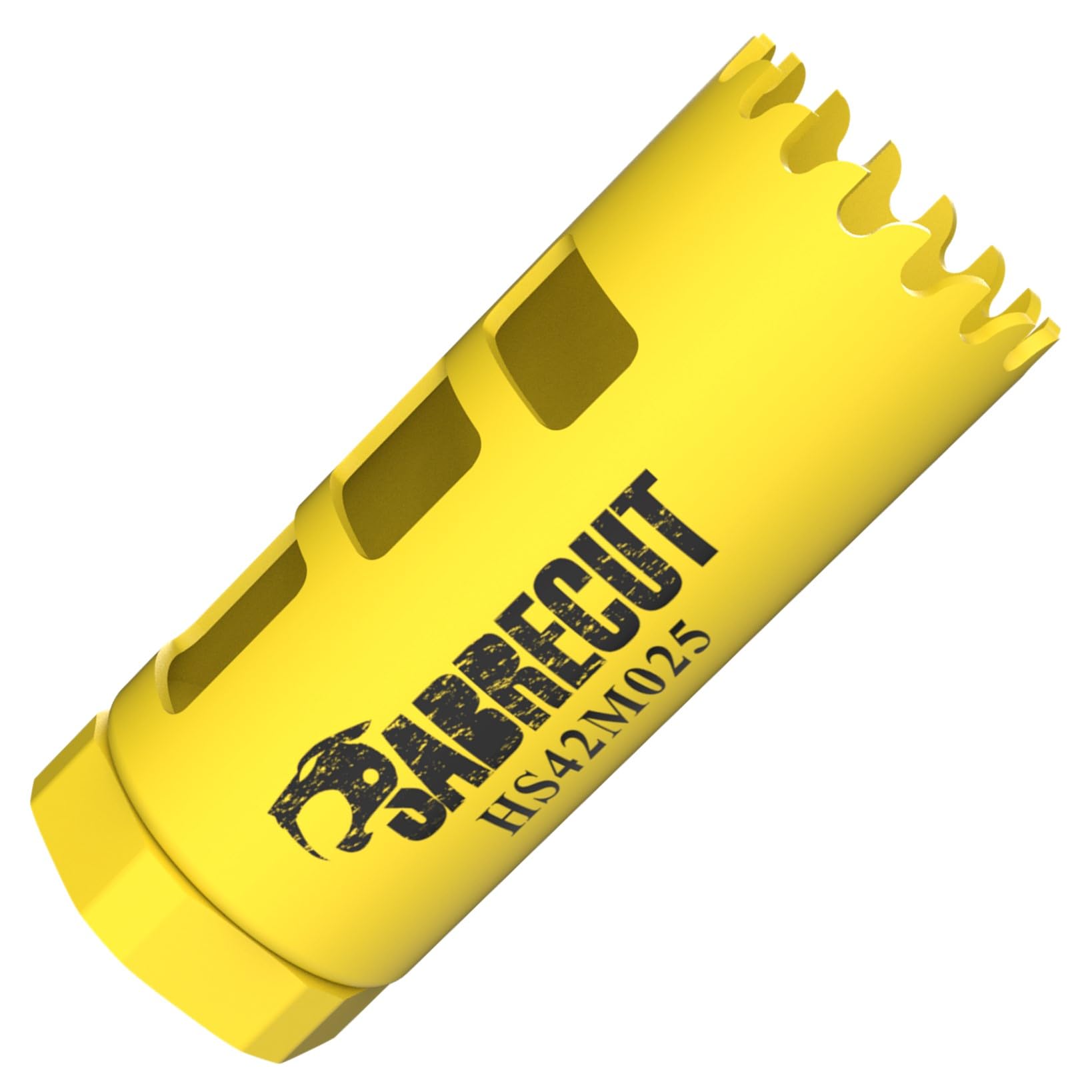 1 x SabreCut HS42M025 25mm High Performance HSS Bi-Metal M42 Cobalt Long Life Hole Saw with Variable Fine Ground Tooth Profile for Cutting Wood Composites Plastic and Sheet Steel