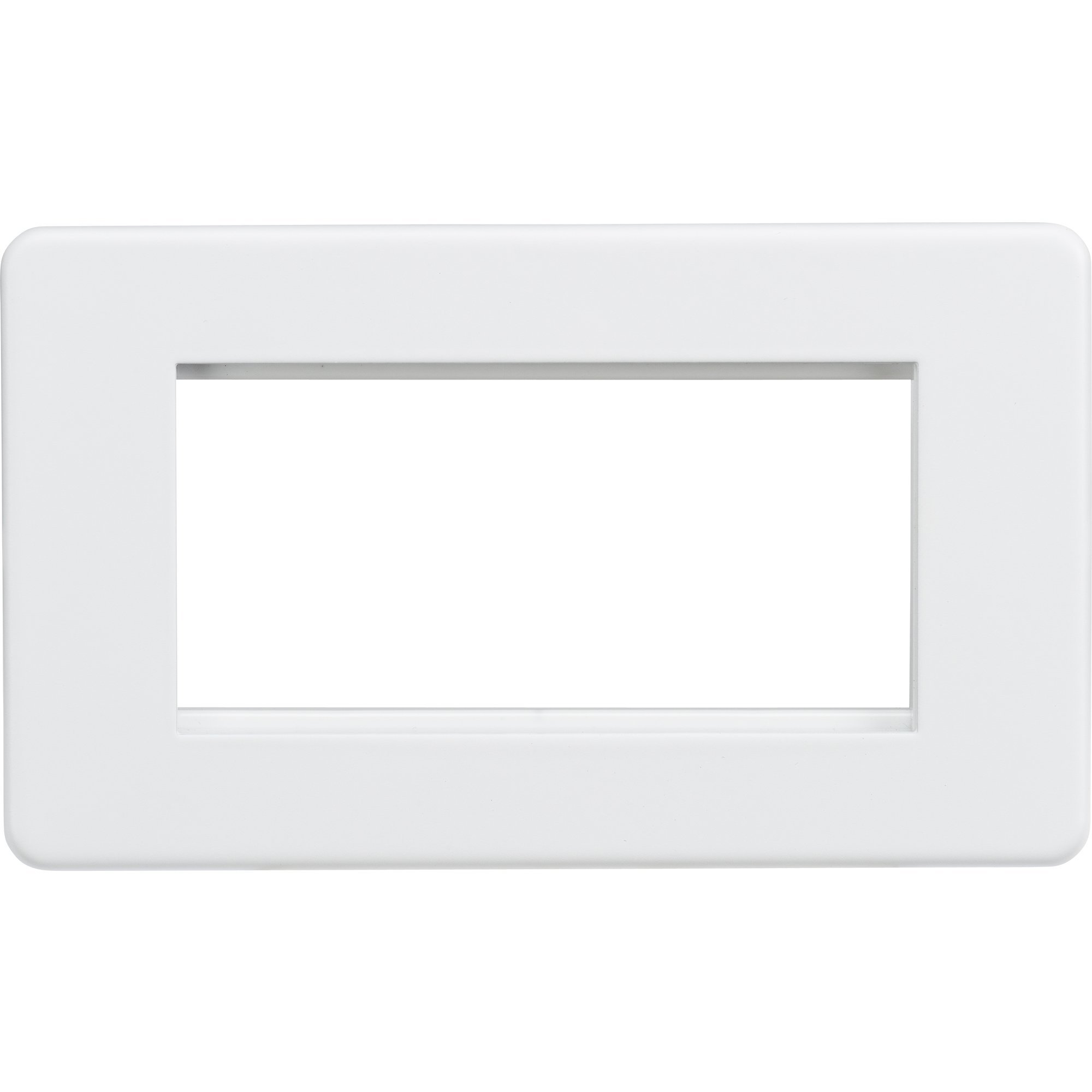 Knightsbridge SF4GMW Screw Less 4G Modular Faceplate, White